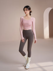 Mesh paneled sports long sleeves