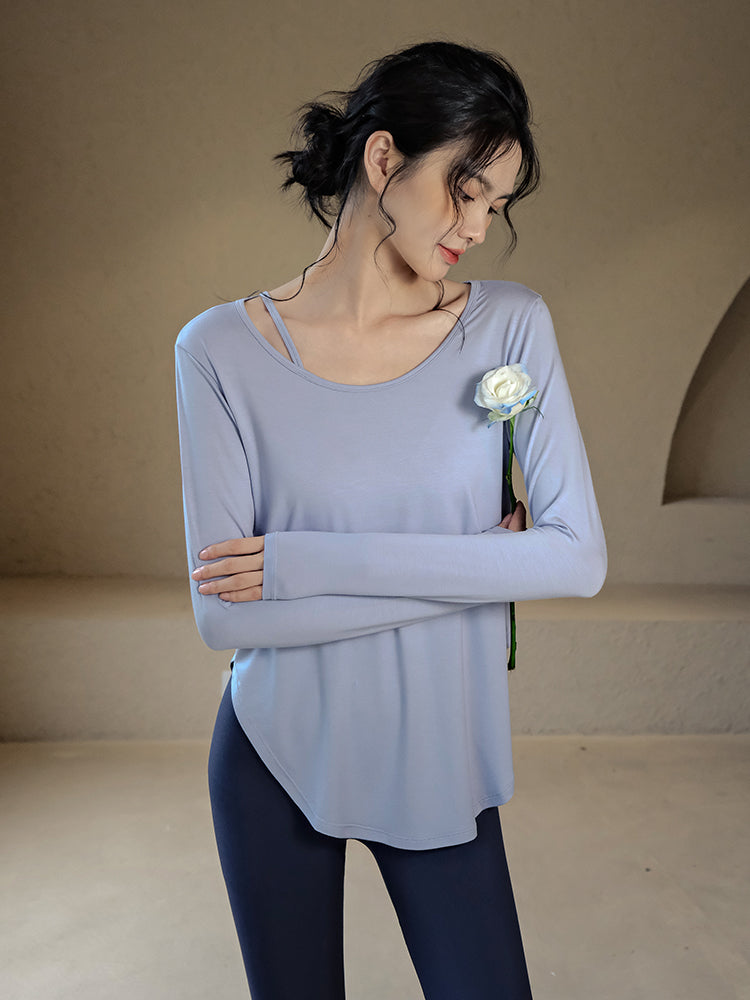 Loose yoga long-sleeved T-shirt