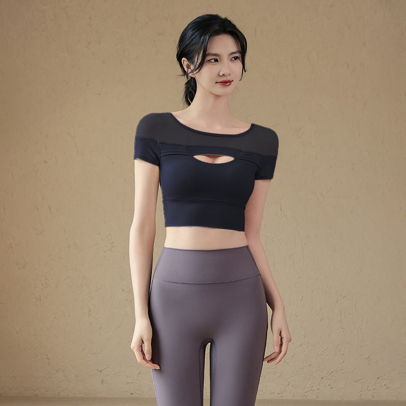 Padded slim-fit short sleeve t-shirt