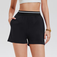 High-waisted drawstring straight-leg golf three-point pants