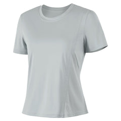 Crew neck paneled with breathable short sleeves