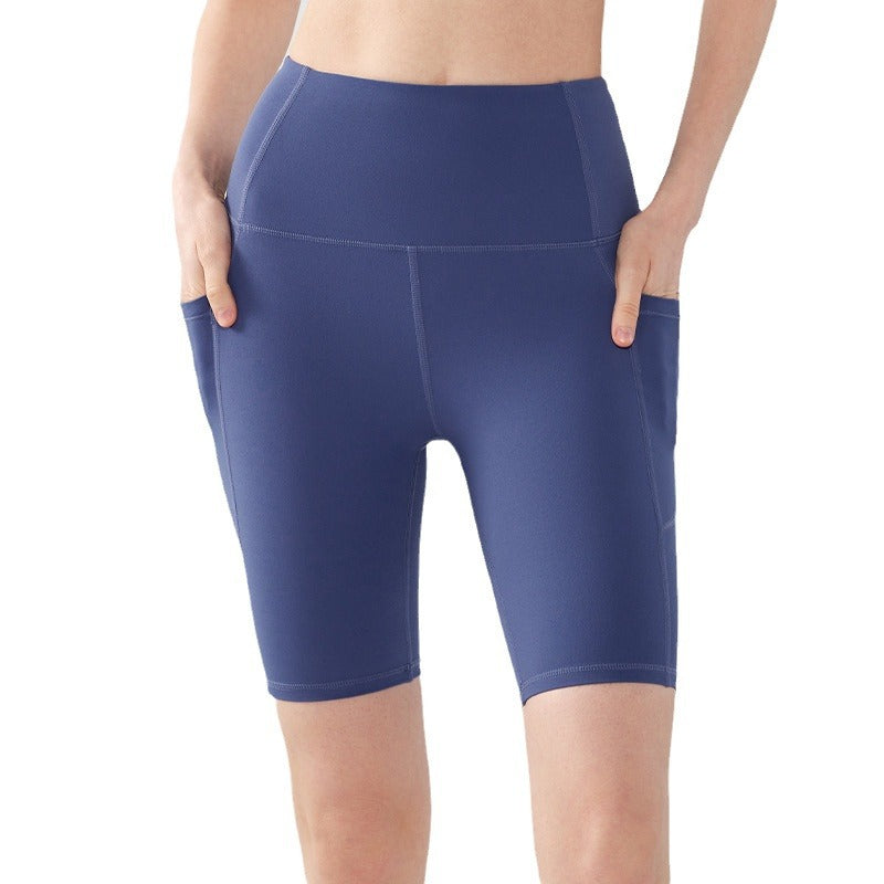 High-rise hip-lifting and double-pocketed cropped pants