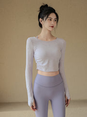 Hollow back long sleeves