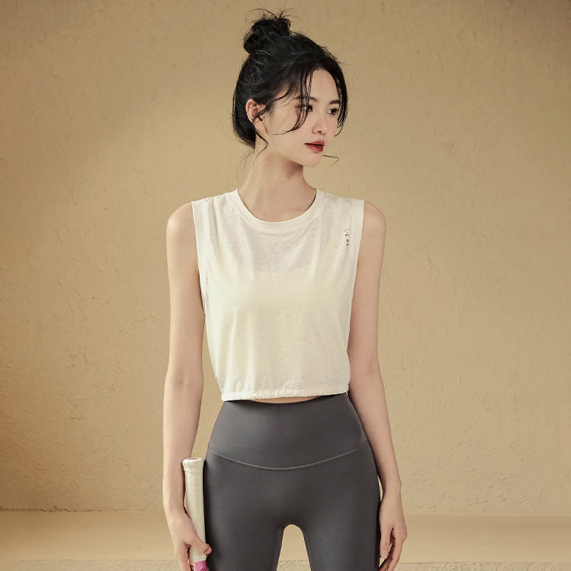 Sleeveless cover-up quick-drying fitness sports vest