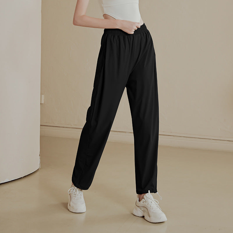 Loose drape, Quick-drying high-waisted yoga pants