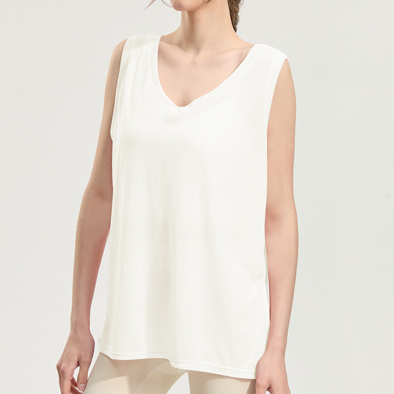 Summer cut-out beautiful back breathable yoga suit cover-up