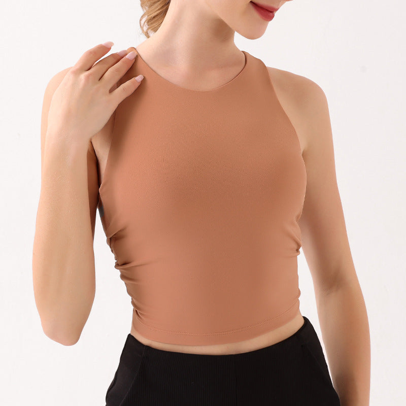 Spring and summer stretch running sports vest