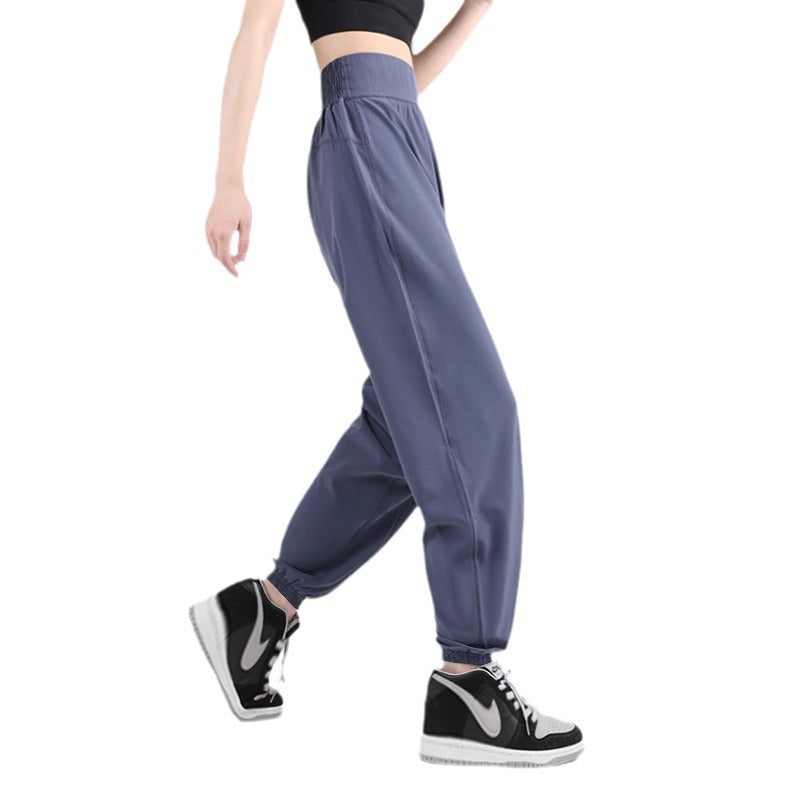 Thin loose leg-stringed running fitness quick-drying pants