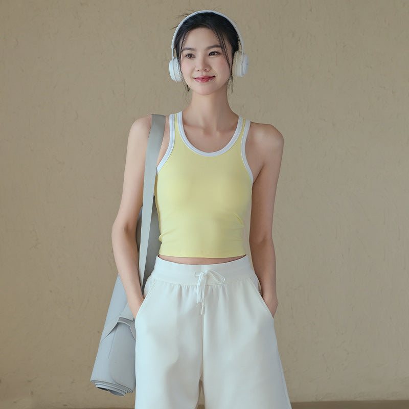 Shock-resistant breast-closing gym bra