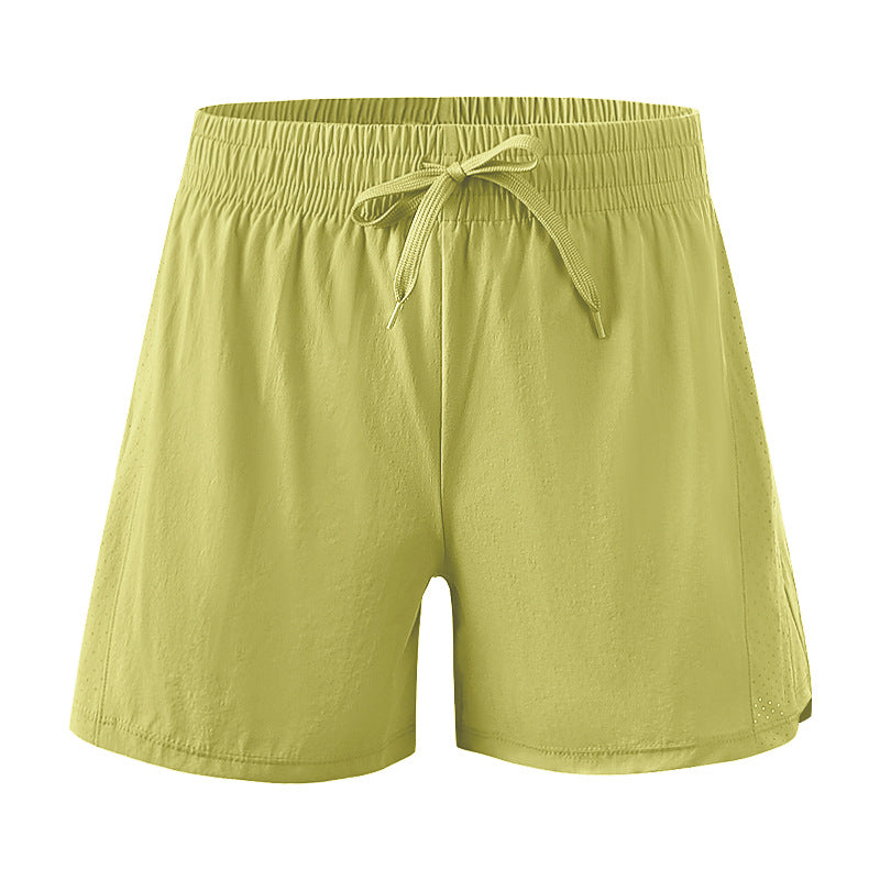 High-waisted, Tummy-cinching, Loose, Breathable mesh anti-light-fast-drying shorts
