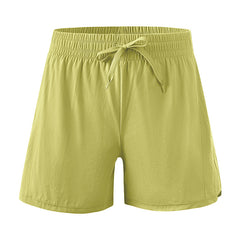 High-waisted, Tummy-cinching, Loose, Breathable mesh anti-light-fast-drying shorts