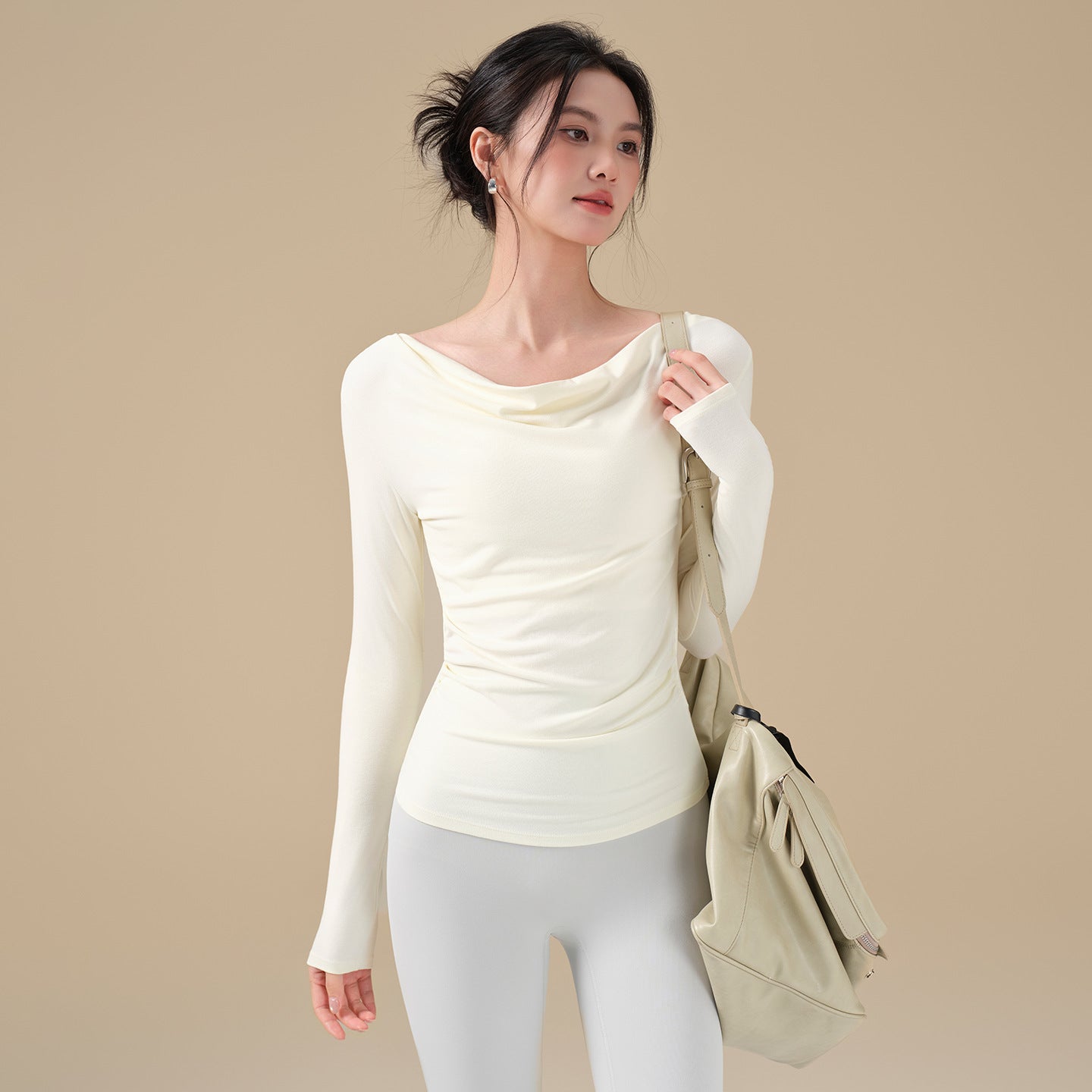 Autumn and winter style swing collar sports long sleeves