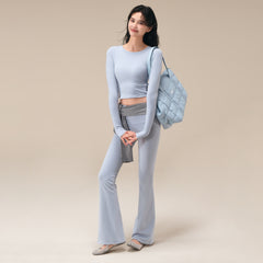 Autumn high-waisted slimming without embarrassment line training bootcut pants