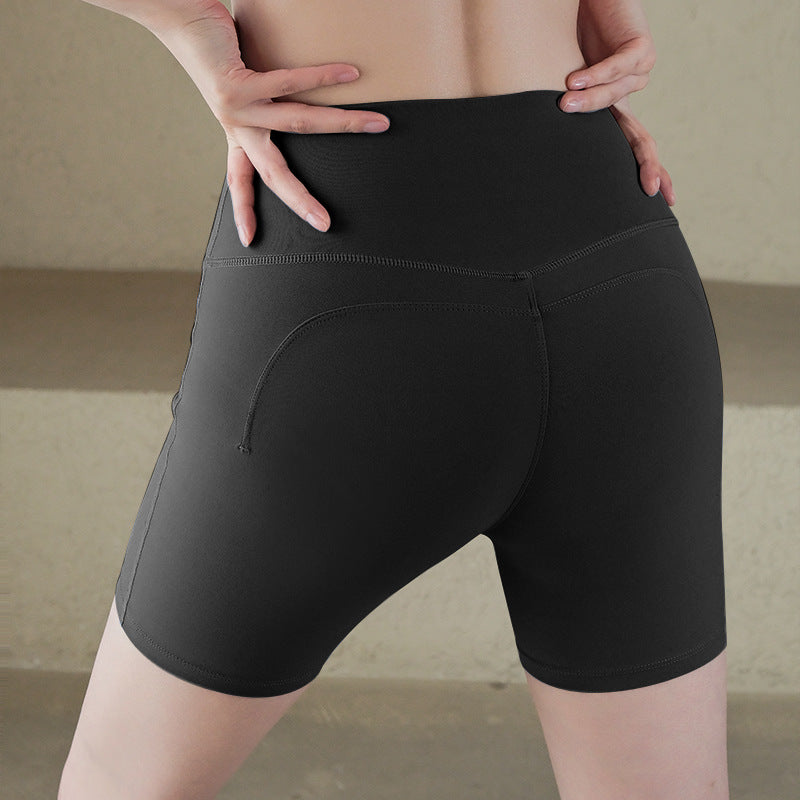 Slim slim peach hips breathable sports training fitness cycling three-point pants