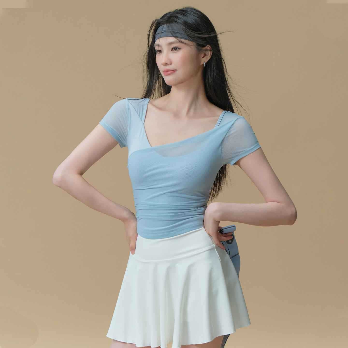 Mesh is comfortable, Breathable, Professional, Running, Fitness, And short sleeves
