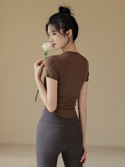 Tight yoga t-shirt