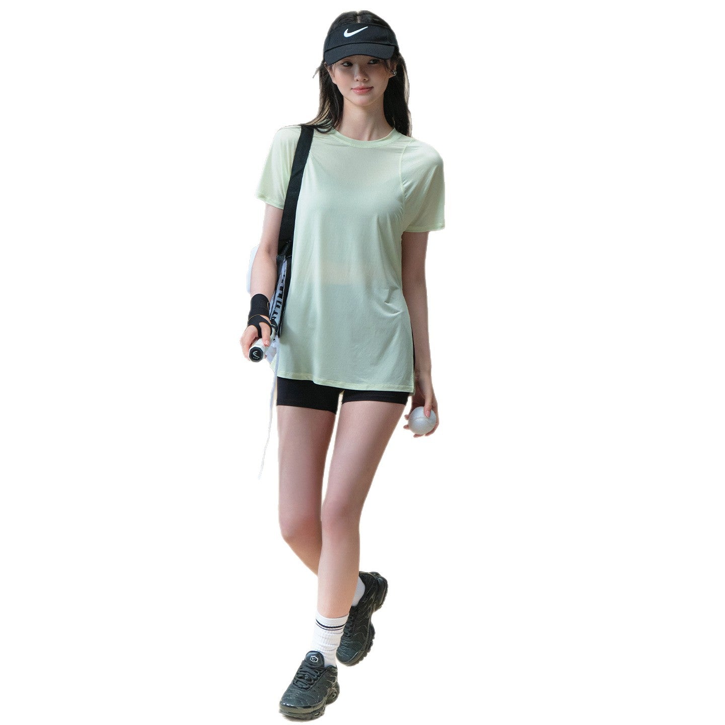 New loose yoga short-sleeved cover-up