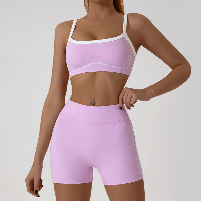 Summer nude tummy tuck bra shorts set