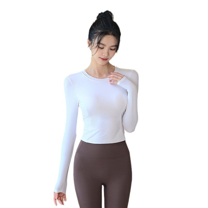 Hollow Beauty Back Long Sleeve with Bra Pad