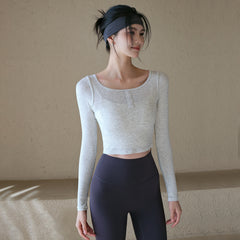 Slim short Pilates training fitness long sleeves