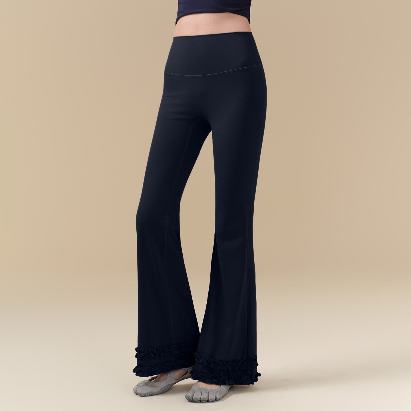 High-elastic nude slimming high-waisted bell-bottoms