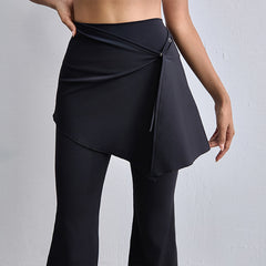 One-piece high-waisted bootcut gym pants