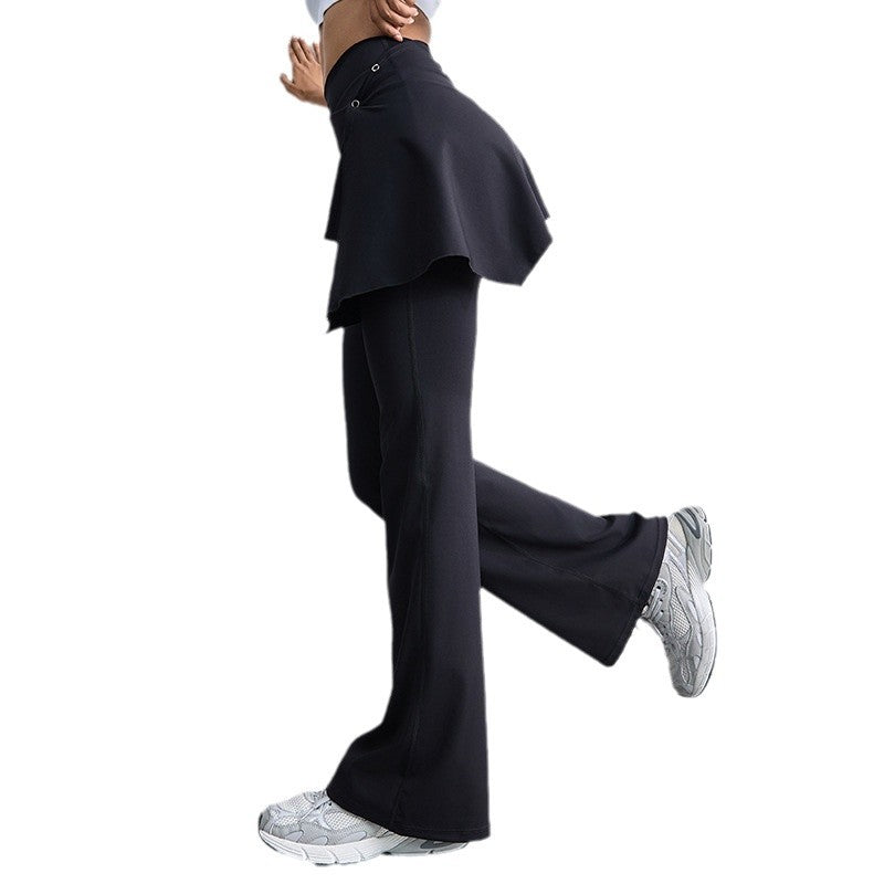 One-piece high-waisted bootcut gym pants