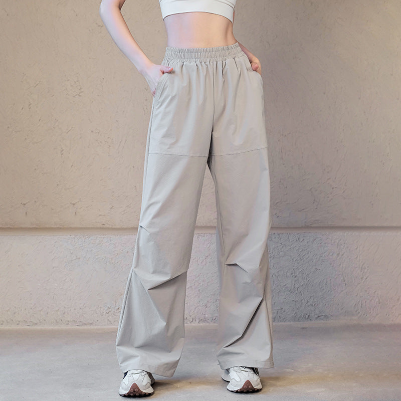 Autumn and winter three-proof straight-leg high-waisted cargo pants