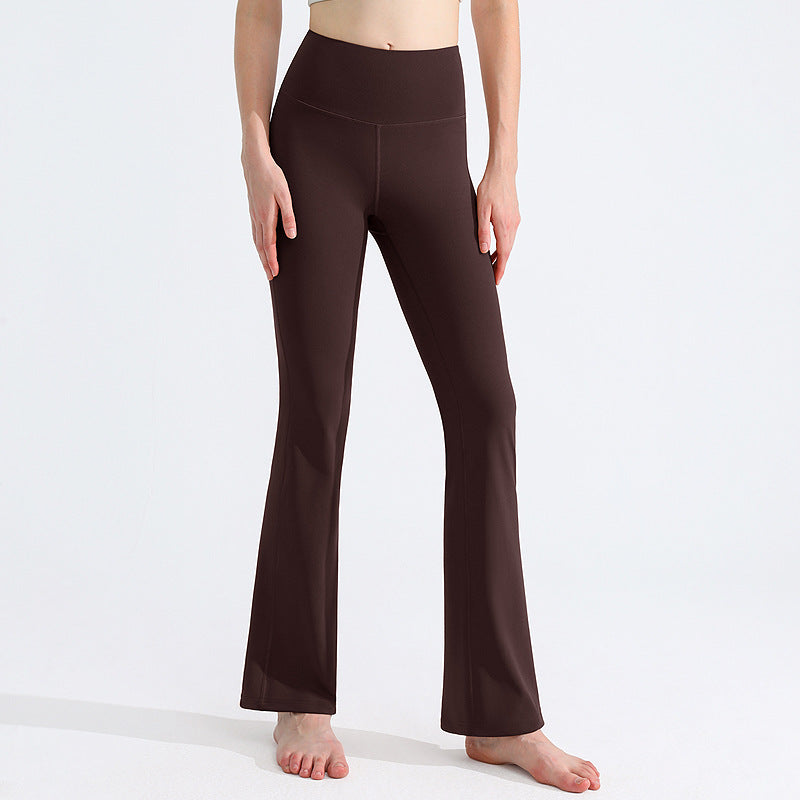 High elastic lycra butt lift flared pants