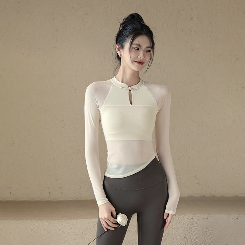 Slim-Fit Mesh Long Sleeve