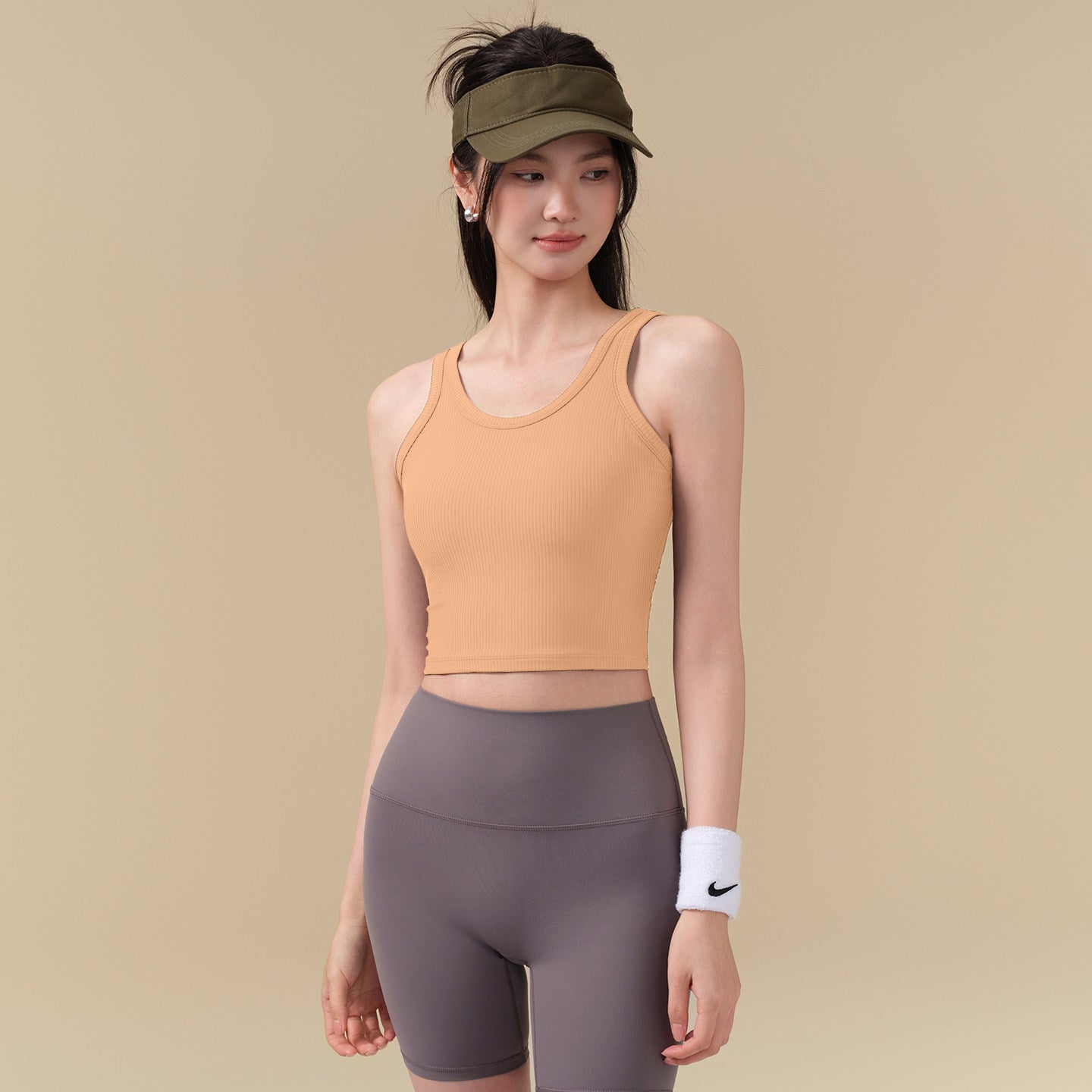 Ribbed back sports fitness vest