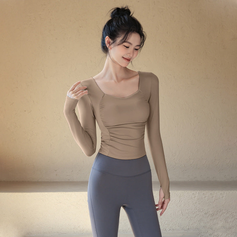 Elegant Square Neck Sports Top