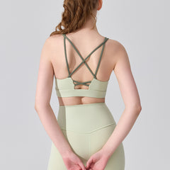 Contrasting playful kitten ears beautiful back running gym bra