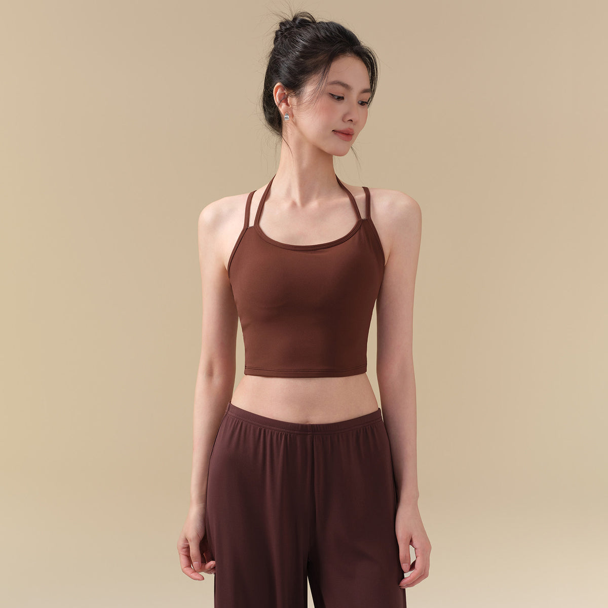 Double shoulder strap beautiful back shockproof yoga suit vest