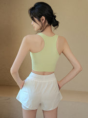 Anti-light fake two yoga shorts