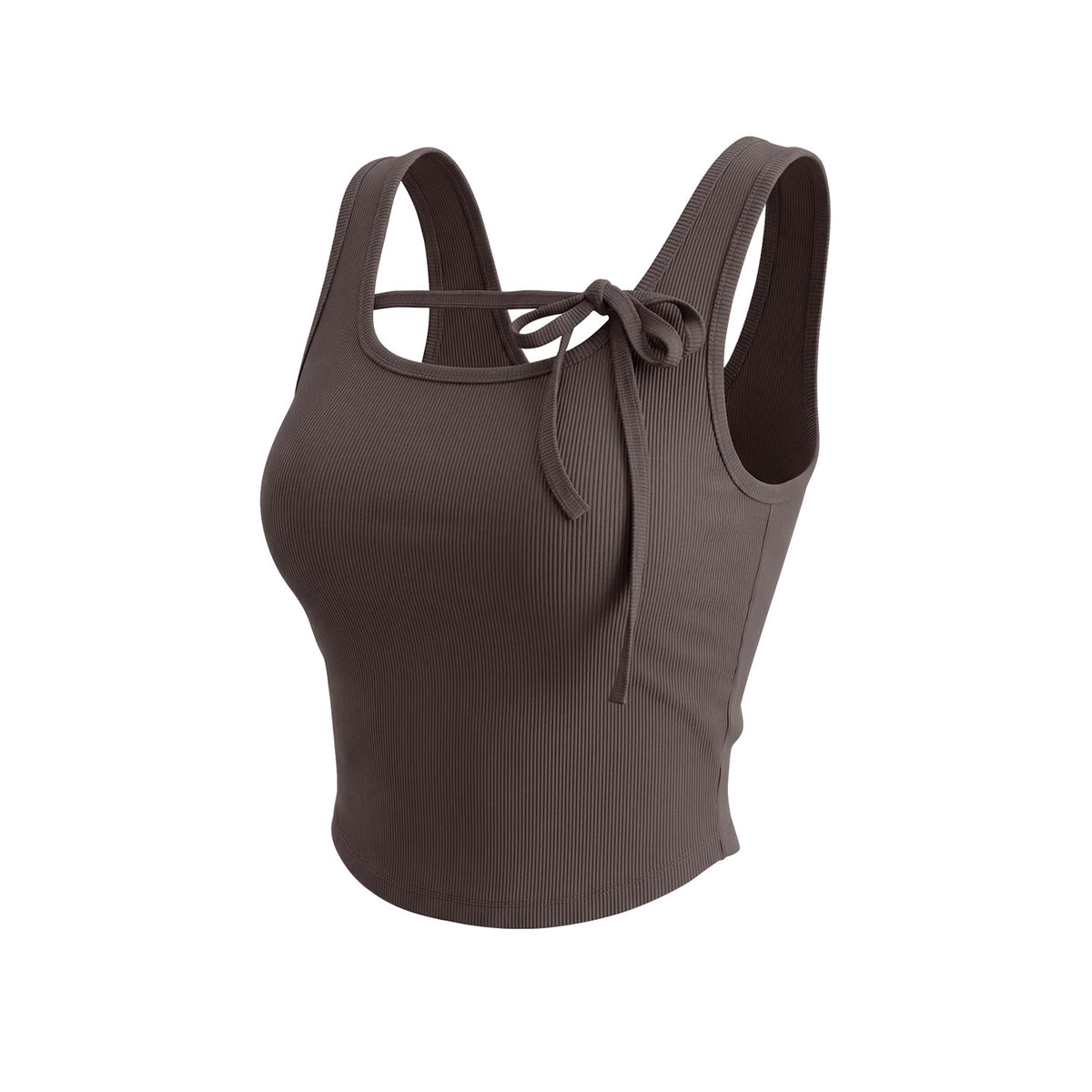 Stylish lace-up shockproof yoga suit vest