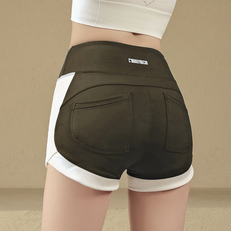 Quick-drying high-waisted hip-lifting short shorts