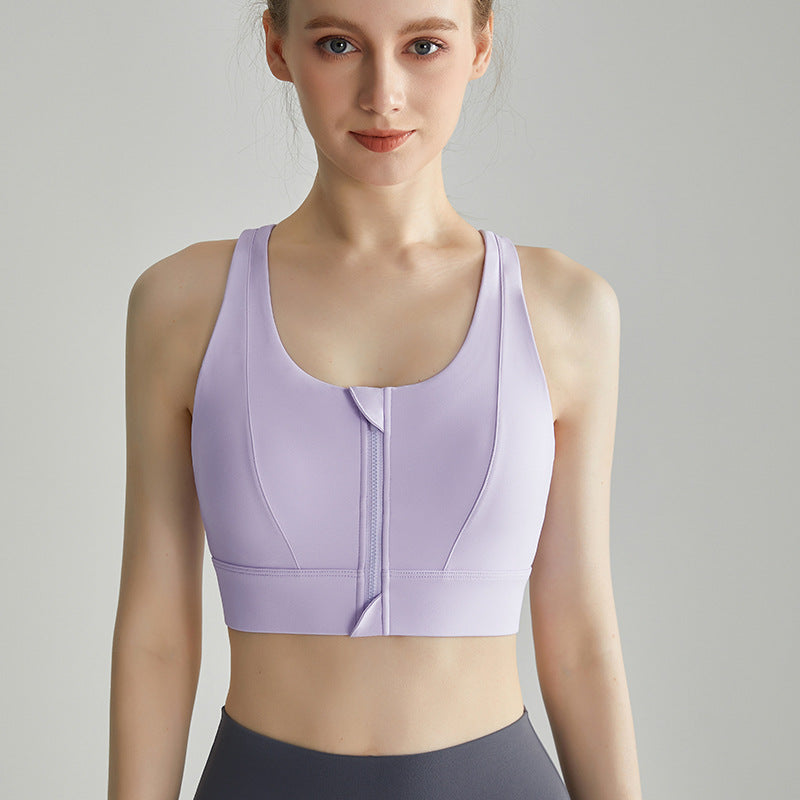 Front zip sports tank top