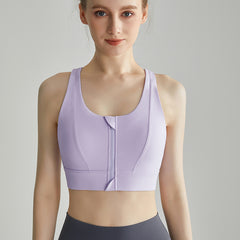 Front zip sports tank top