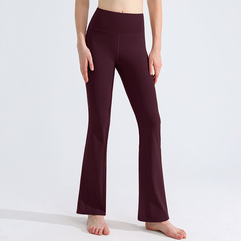 High elastic lycra butt lift flared pants