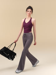 New pleated waist cut-out beauty back sports vest