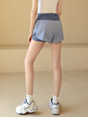 Quick-drying anti-glare fake two-piece shorts
