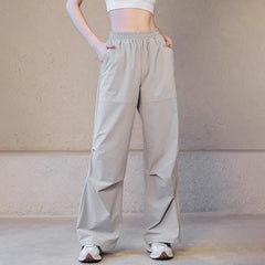 Autumn and winter three-proof straight-leg high-waisted cargo pants