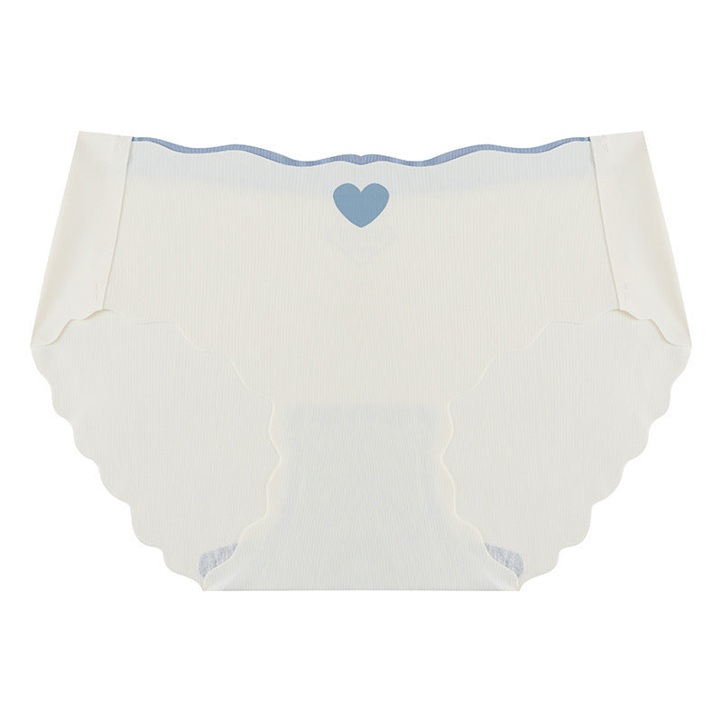 Cotton mid-rise seamless ice silk briefs