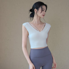 Sexy and comfortable, Slim and slim, Running sports short sleeves