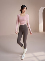 Mesh paneled sports long sleeves