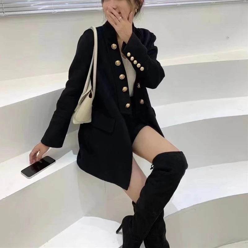 Office Lady Cashmere Blend Wool Jacket