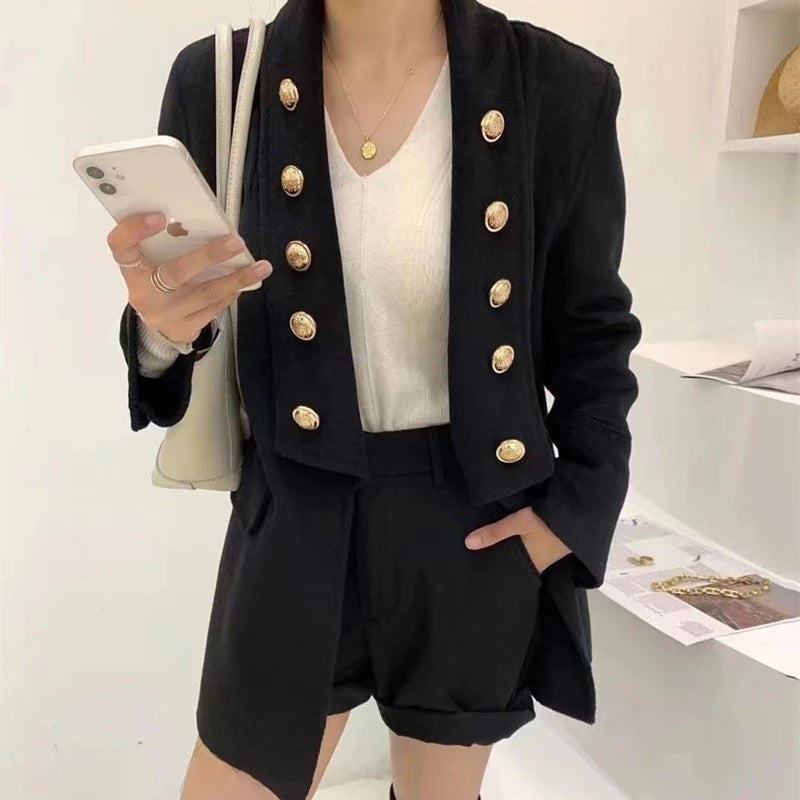 Office Lady Cashmere Blend Wool Jacket