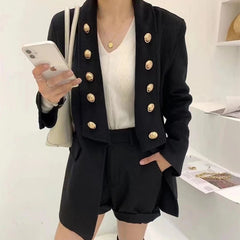 Office Lady Cashmere Blend Wool Jacket