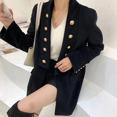 Office Lady Cashmere Blend Wool Jacket